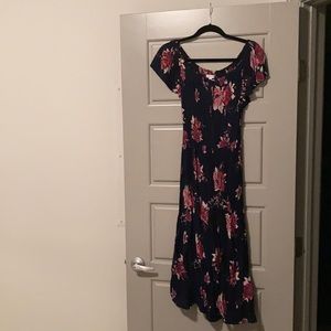 Navy Floral Maxi Dress